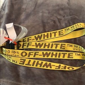 off white industrial belt